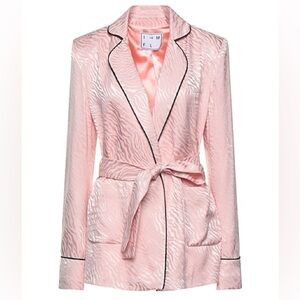 Designer In The Mood For Love Elegant Pink Women's Jacket Embedded Print